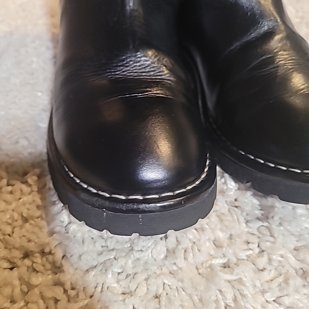 Amazing Chanel Black Lambskin Leather Size 8.5 Riding 👢 Boots - Picture 16 of 16